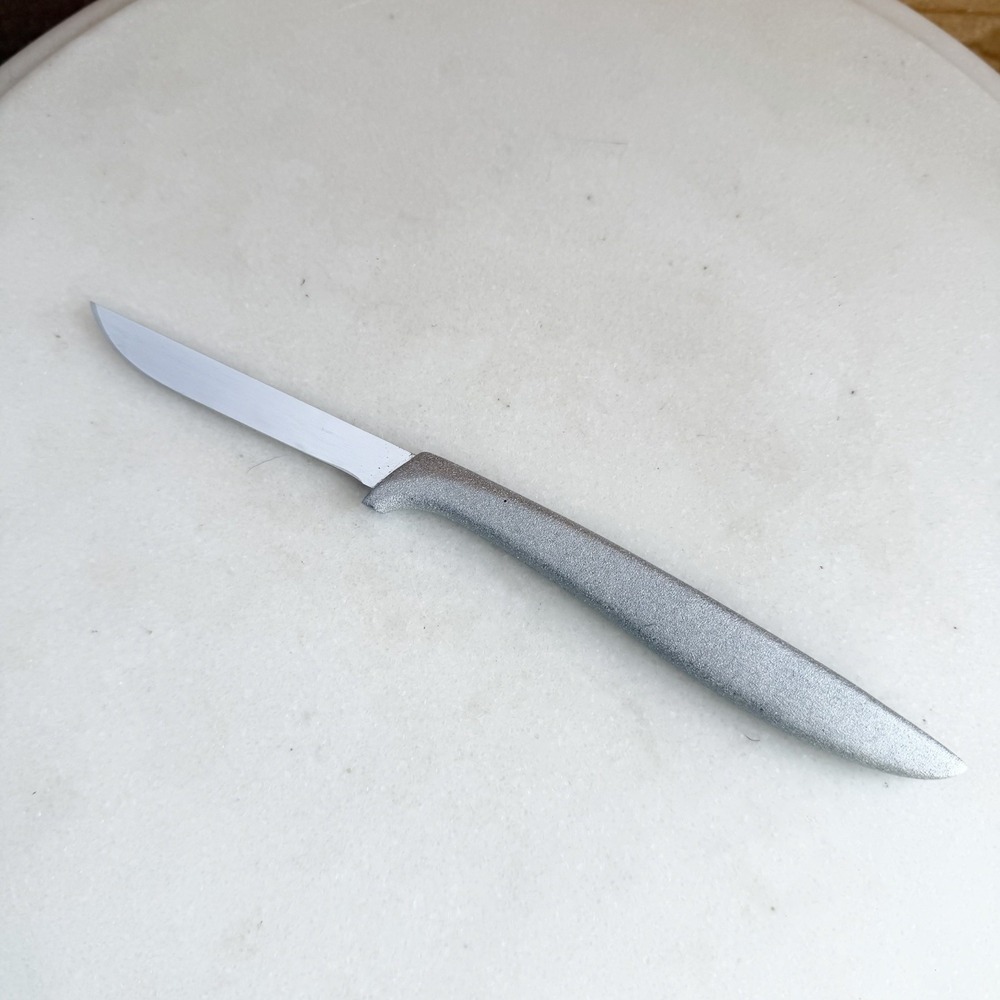 VTG Gerber Miming Steak Knife Paring Silver Textured Handle Mcm USA